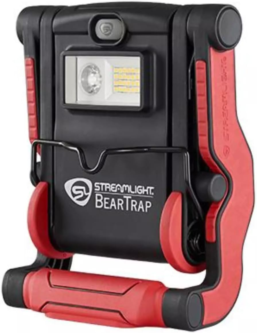 Streamlight BearTrap 360 Rechargeable Work Light with Rotating Body - Black/Red