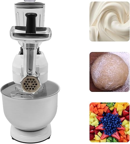 Miniatura 7 de Batidora de pie, procesador de alimentos 3 en 1, mezclador de cocina eléctrico multifuncional con 6 accesorios para la mayoría de los cocineros