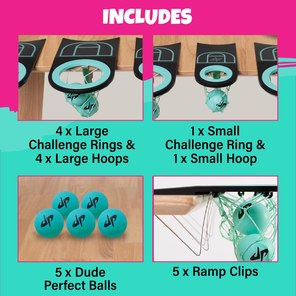 Dude Perfect Tabletop Roll Target Toss Game | Indoor & Outdoor Party & Family Game Night for Kids & Adults | Giftable Fun, Ages 6+ (Single or Bundle with Sticky Tic Tac Toe)