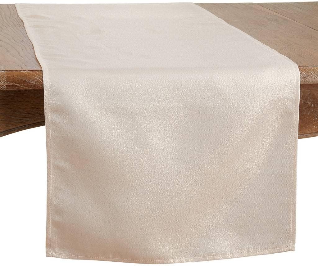 Fennco Styles Elegant Shimmering Table Runner 18" W x 120" L - Gold Shine Table Cover for Home, Dining Room, Banquet, Holiday, Christmas, Wedding Décor and Special Occasion