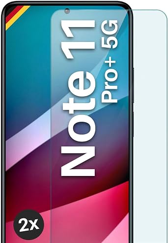 moex Tempered Glass Screen Protector for Xiaomi Redmi Note 11 Pro+ 5G, Robust and Scratch-Resistant, Shatterproof Tempered Glass Screen Protector, HD Clear Glass Screen Protector, Pack of 2