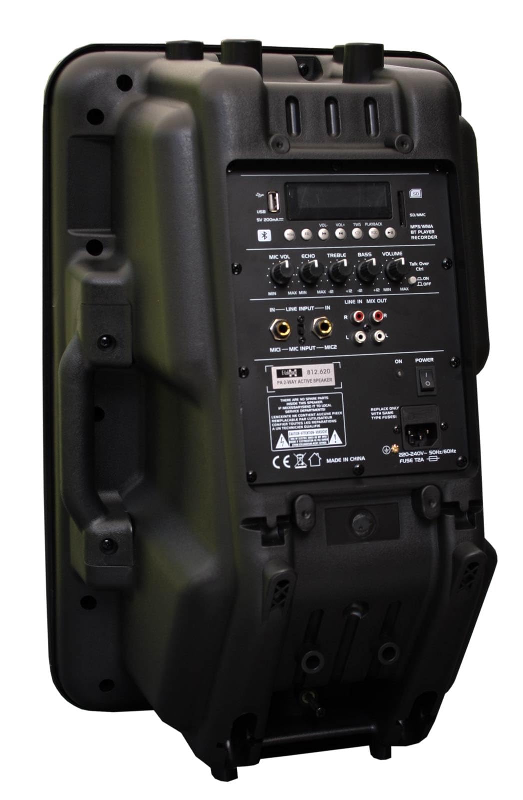E-Lektron aktives PA Lautsprecher-System Soundanlage mit Media-Player, Bluetooth, integrierte Class-D Endstufe JAD30-B 400W