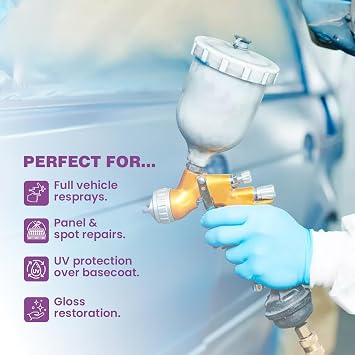 Roberlo Global 5000 2:1 High Gloss Medium Solid Polyurethane Acrylic Clear Coat with G5005 Standard Hardener Kit Automotive Clear Coat Paint for Cars Clear Coat + Hardener 2.5L Kit