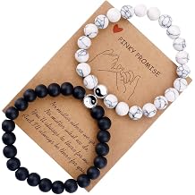 SUMMER LOVE Best Friend Bracelets Couples Bracelets for 2 Matching Yin Yang His and Her Lover Bracelet Jewelry for Bff Friendship Relationship Boyfriend Girlfriend Valentines Gift