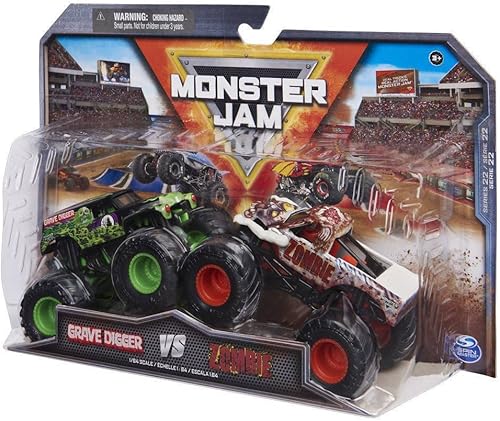 Miniatura 9 de Monster Jam Paquete de 2 Series 22 Grave Digger vs Zombie