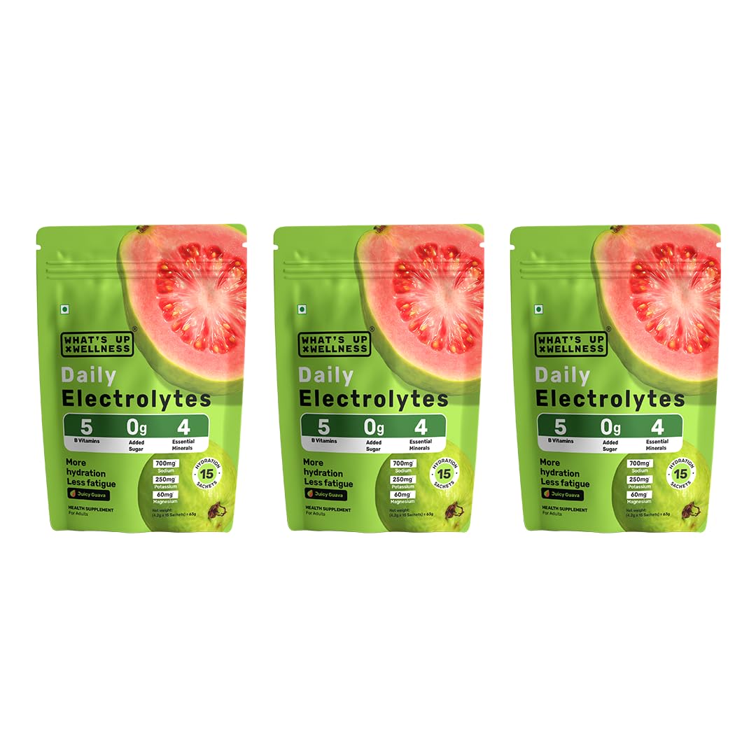 What's Up Wellness Daily Electrolytes Powder - Zesty Orange Flavour | Zero Added Sugar | Instant Hydration - Sodium, Potassium, Magnesium & Zinc | Vegan | 15 Sachets — Amazon image 10