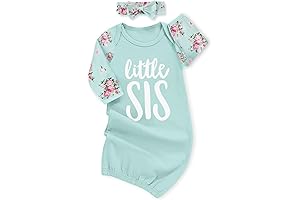 Baby Girl Sister Long Sleeve Sleep Gowns