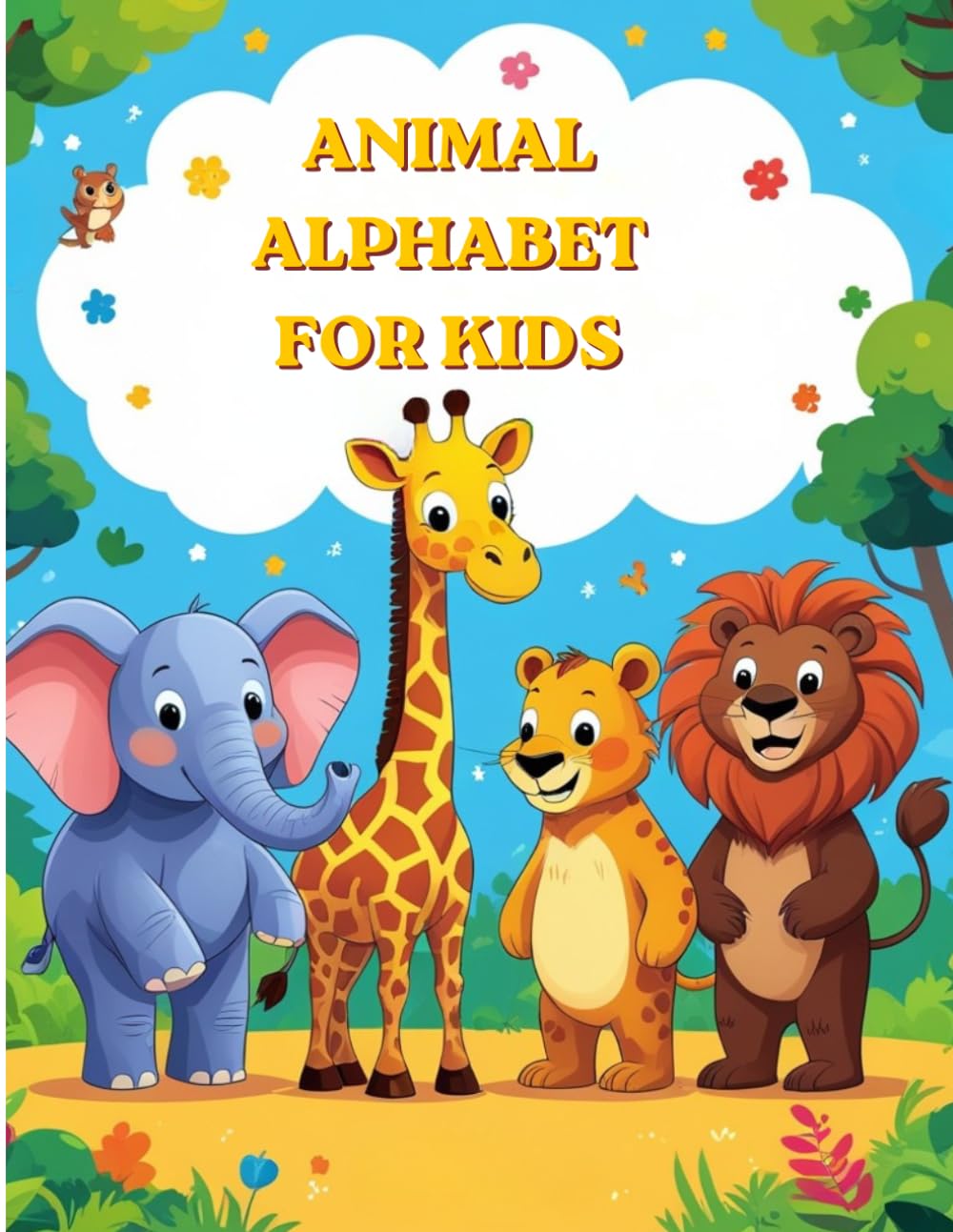 ANIMAL ALPHABET FOR KIDS: Learn the Alphabet with Cute Animals – A Fun Coloring Book for Kids