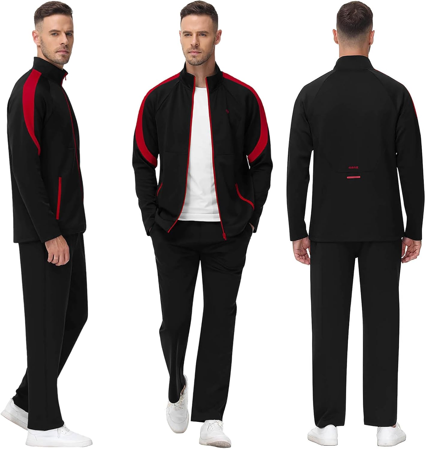 MoFiz Men's Tracksuits Sweatsuits for Men Athletic Set 2 Piece Track Suits Jogging Casual Warm Up Full Zip Running Sports - Image 7