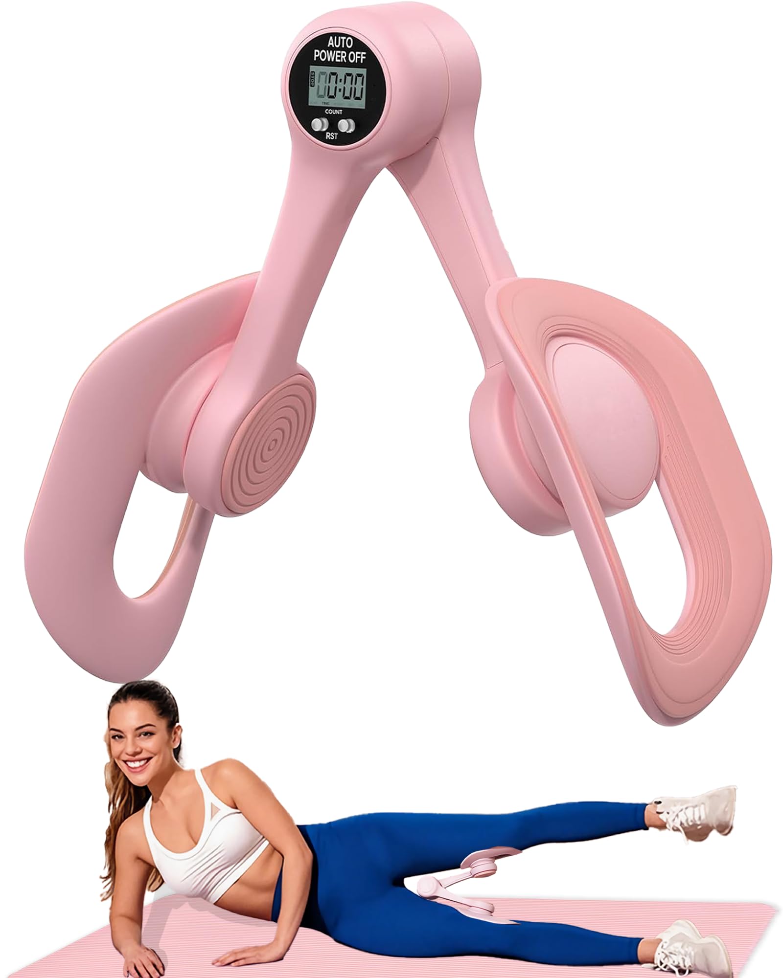 Thigh Master Kegel Exerciser for Women, Pelvic Floor Exercise Devices, Muscle Trainer and Repair of Hip/Leg/Butt, 360 Degree Rotation, Thigh Exercise Equipment for Home-image-14