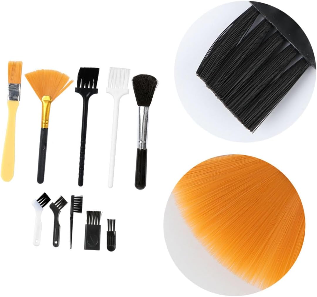 DOITOOL 10-Piece Computer and Phone Cleaning Brush Set Portable Dust Removal Brushes for Keyboards Cameras and Electronics Soft Bristles for Safe Cleaning Random Color