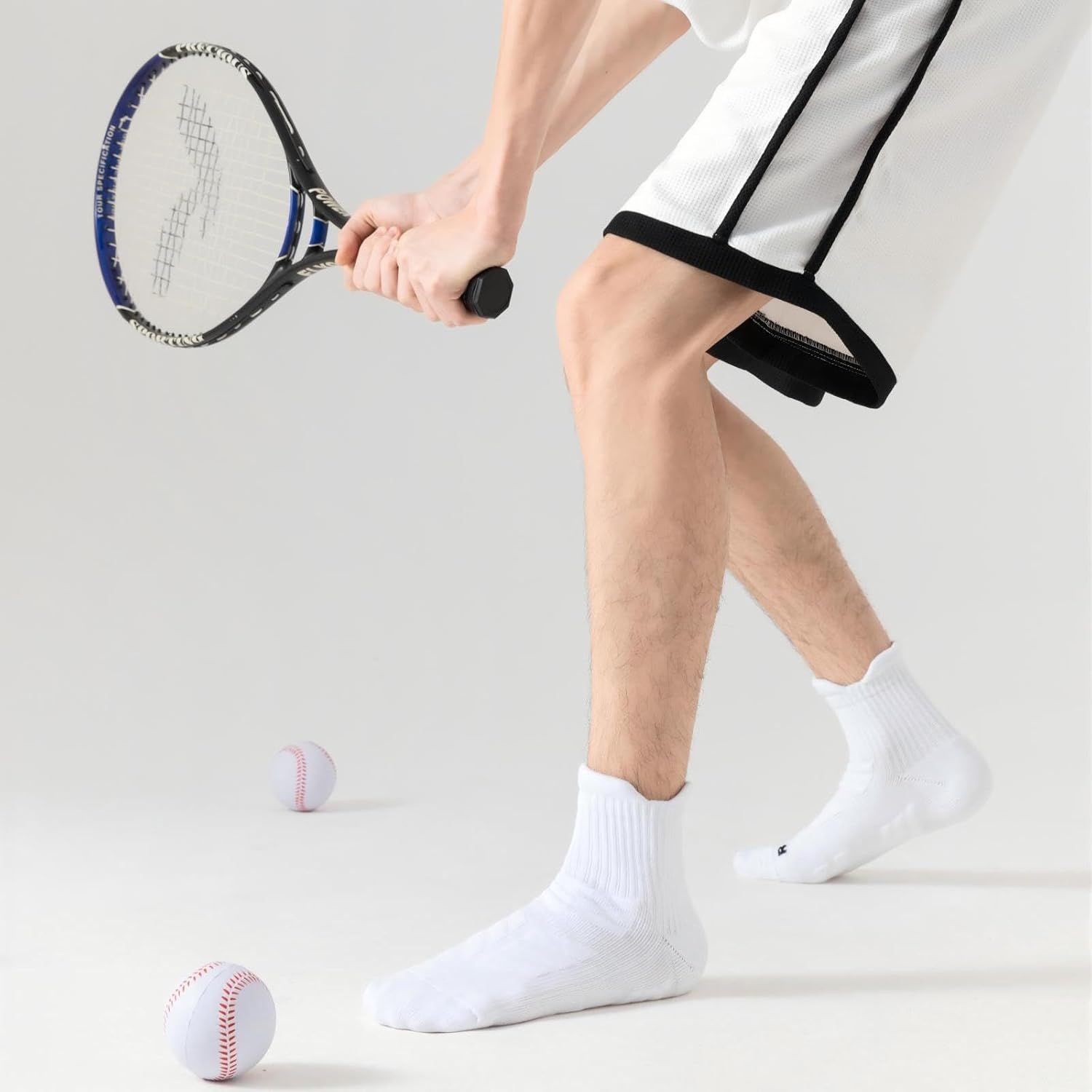 Ergonomic mid-cut sports socks pack of five pairs for boys aged 13-16 years