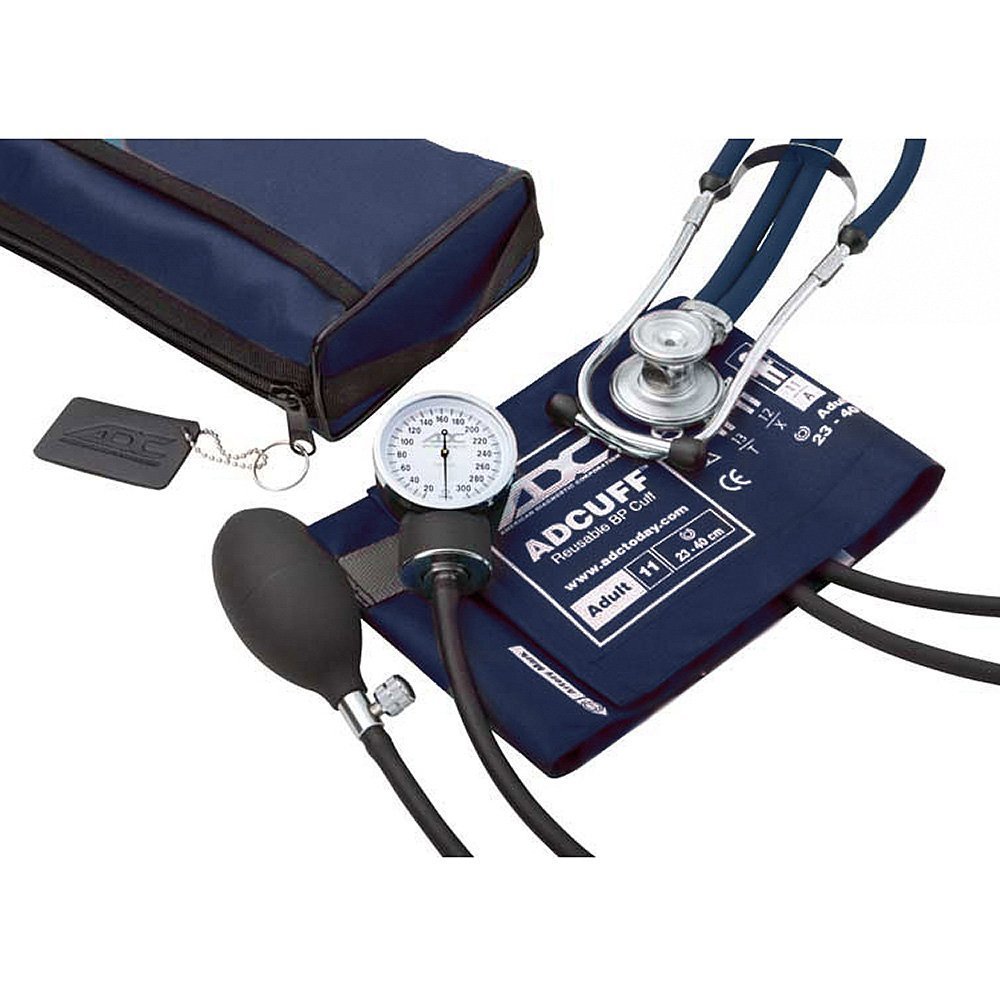 ADC® Pro's Combo II™ SR Pocket Aneroid Sprague Stethoscope Kit Magenta Adult