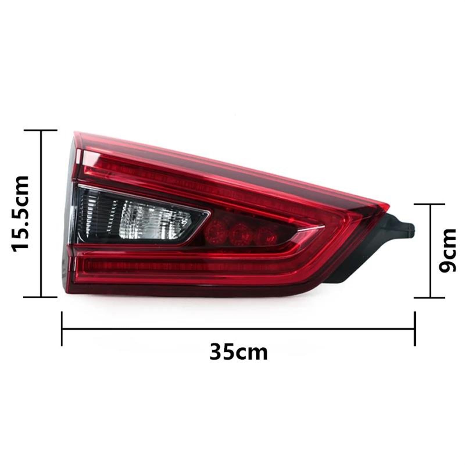 Stop Luce Posteriore per Nissan per Qashqai 2016-2021 Paraurti Posteriore Interno Fanale Posteriore Arresto Freno Indicatori Direzione Lampada Coda Fanale Posteriore(19-21,Sinistra)