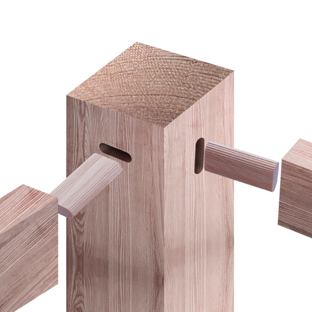 100 Pezzi di Connettori per Tasselli In Legno Domino da 8 Mm, Tappi In Legno di Faggio, Connettori di Giunzione per Mobili per la Lavorazione del Legno Facile da Installare Facile da Usare