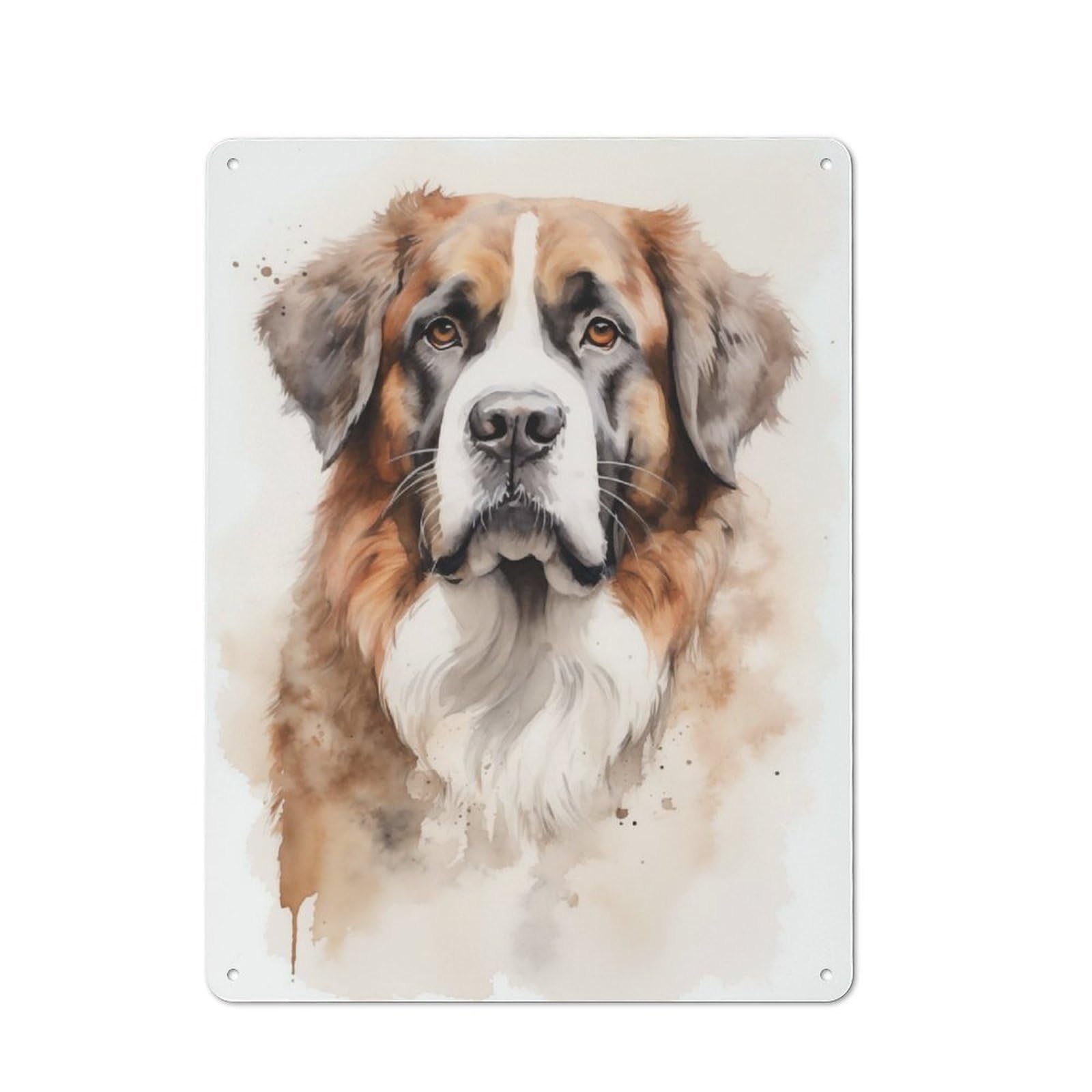Junmoney Saint Bernard Dog Vintage Tin Sign 40X30cm With For Garage Or Workshop, For Kitchen, Dining Room And Home Bar Wall Decor