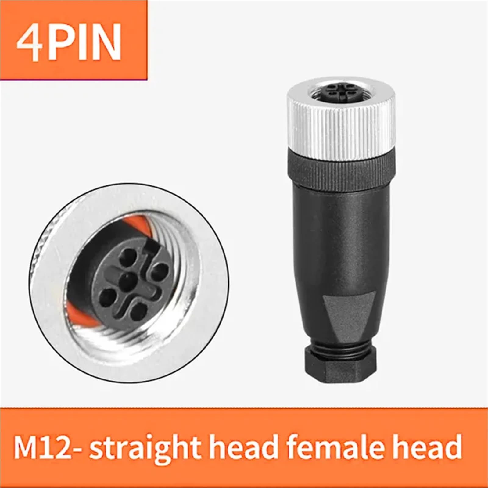 Zylindrischer M12-Sensorstecker
