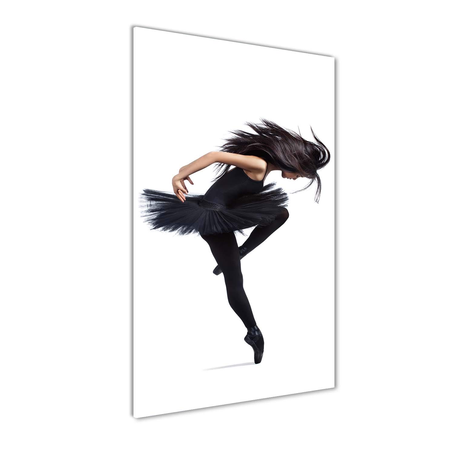Tableau en verre 60x120 cm ballerine noire pour salon