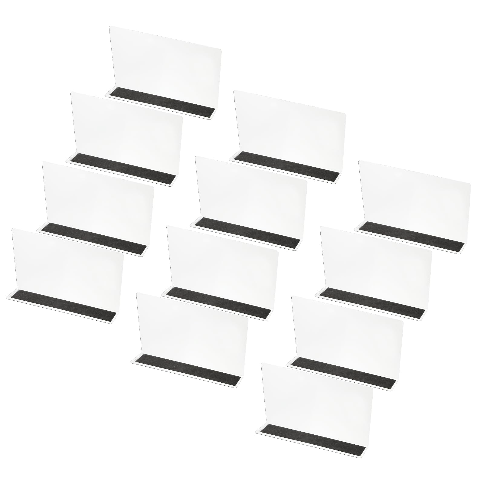 PATIKIL 12 Pack Shelf Dividers for Closet Organization, 200 x 40 x 120mm Acrylic Magnetic Closets Separator Kitchen Cabinet Shelves Under Bed Blocker for Bedroom Kitchen Office, Clear