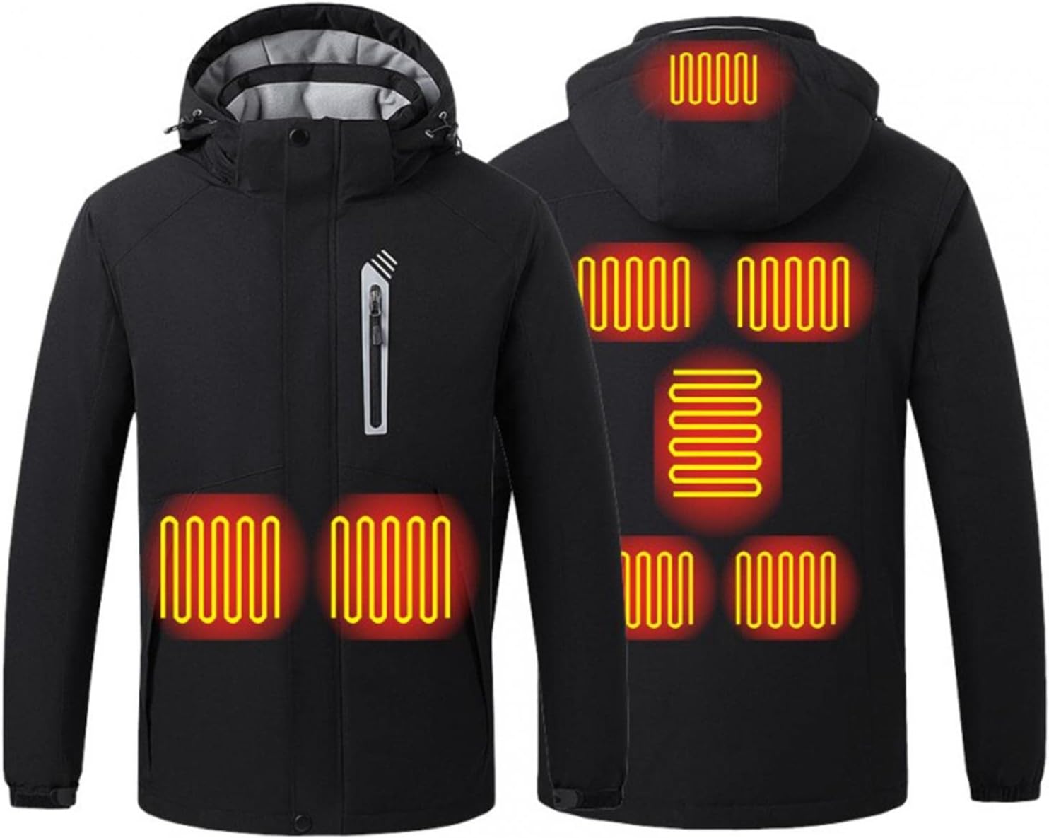 Amazon.co.jp Rbinlaaw 電熱ジャケット 【前後8箇所発熱 】メンズ ダウンジャケット 大きいサイズ 冬 L4XL 中綿ジャケット ダウンジャケット ダウンコート