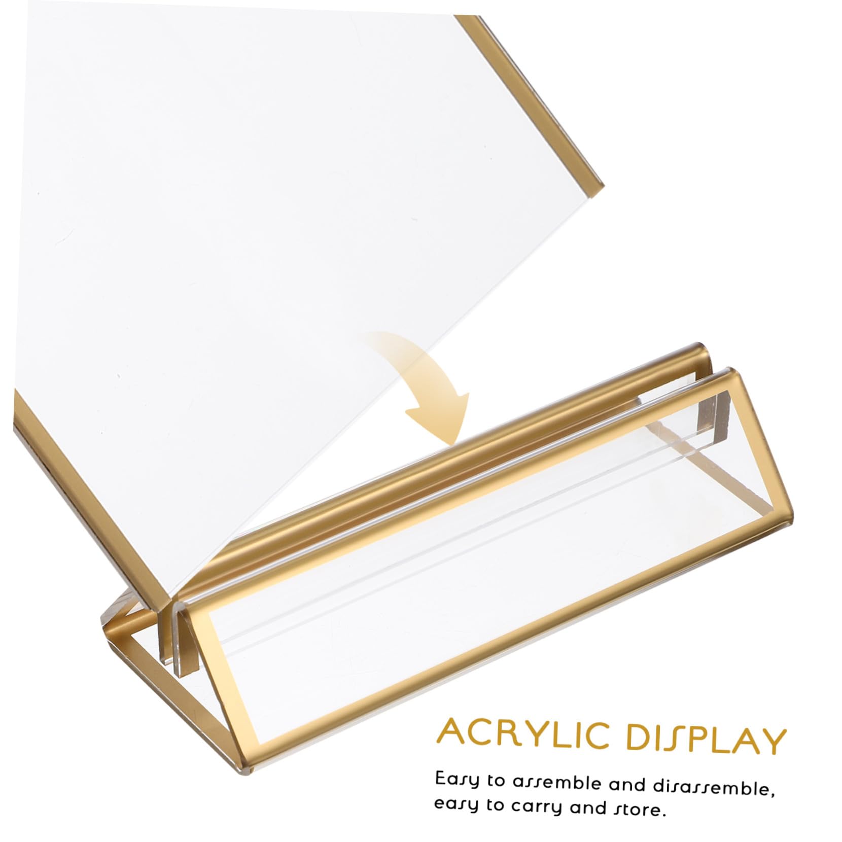 6 Stück Teiliges Acryl Display Doppelseitige Vertikale Broschürenhalter Transparente Tischaufsteller für Speisekarten Werbung Büro und Veranstaltungen