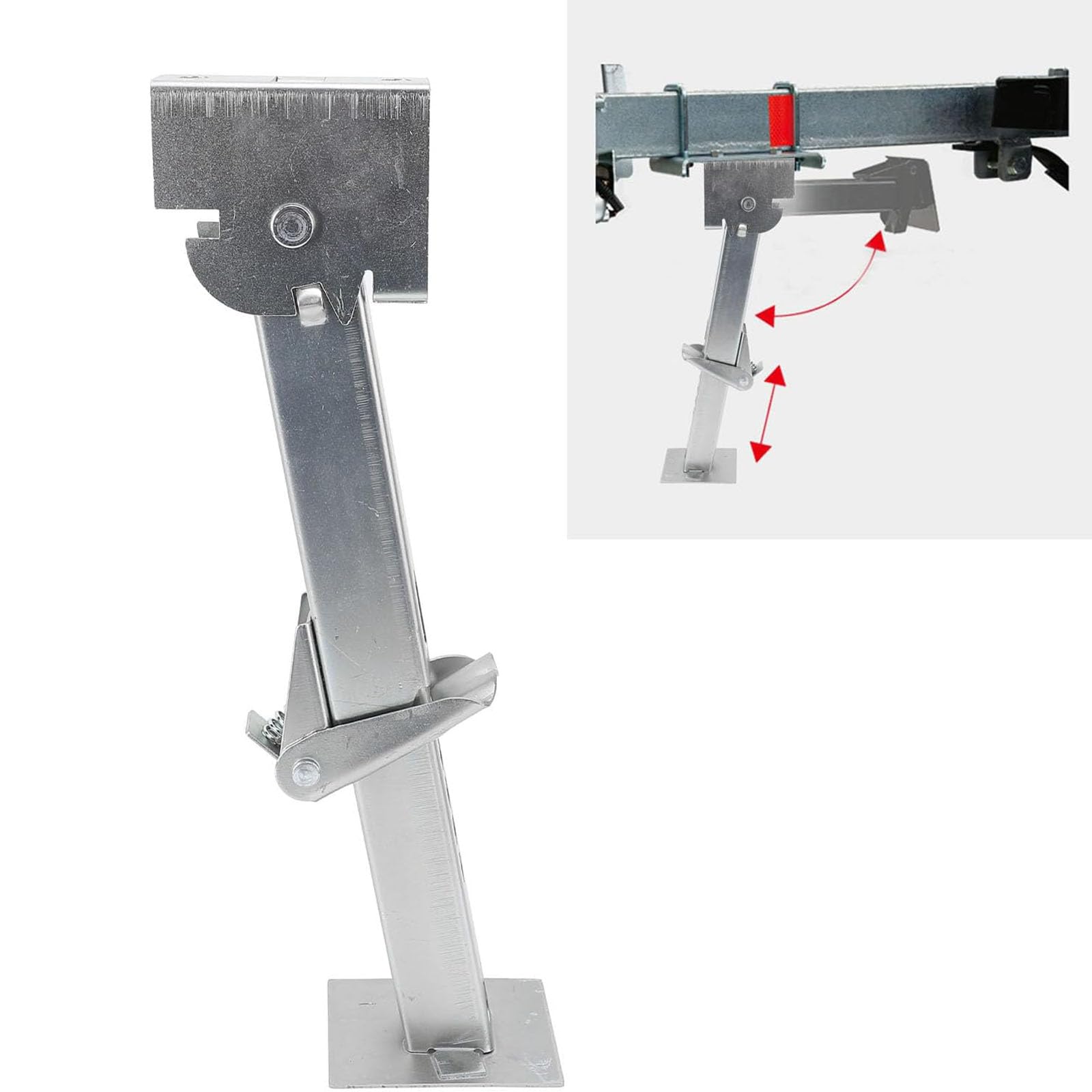3 patas plegables para autocaravana, estabilizador ajustable resistente de 12 a 18 pulgadas para remolques, patas estabilizadoras de construcción de acero galvanizado