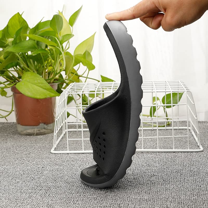 Zapatillas de Ducha para Hombre de Secado rápido, Antideslizantes, para baño, Piscina, Playa, Sandalias deslizantes (Gray 9.5)