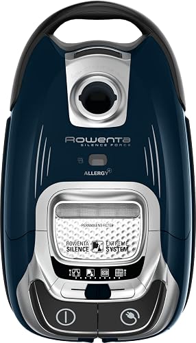ROWENTA Silence Force Effitech Aspirateur avec Sac, Silencieux 57 DB(A), Basse consommation, Haute Filtration, Rayon d'action 12 m, Fabriqué en France RO7451EA, Bleu - 2