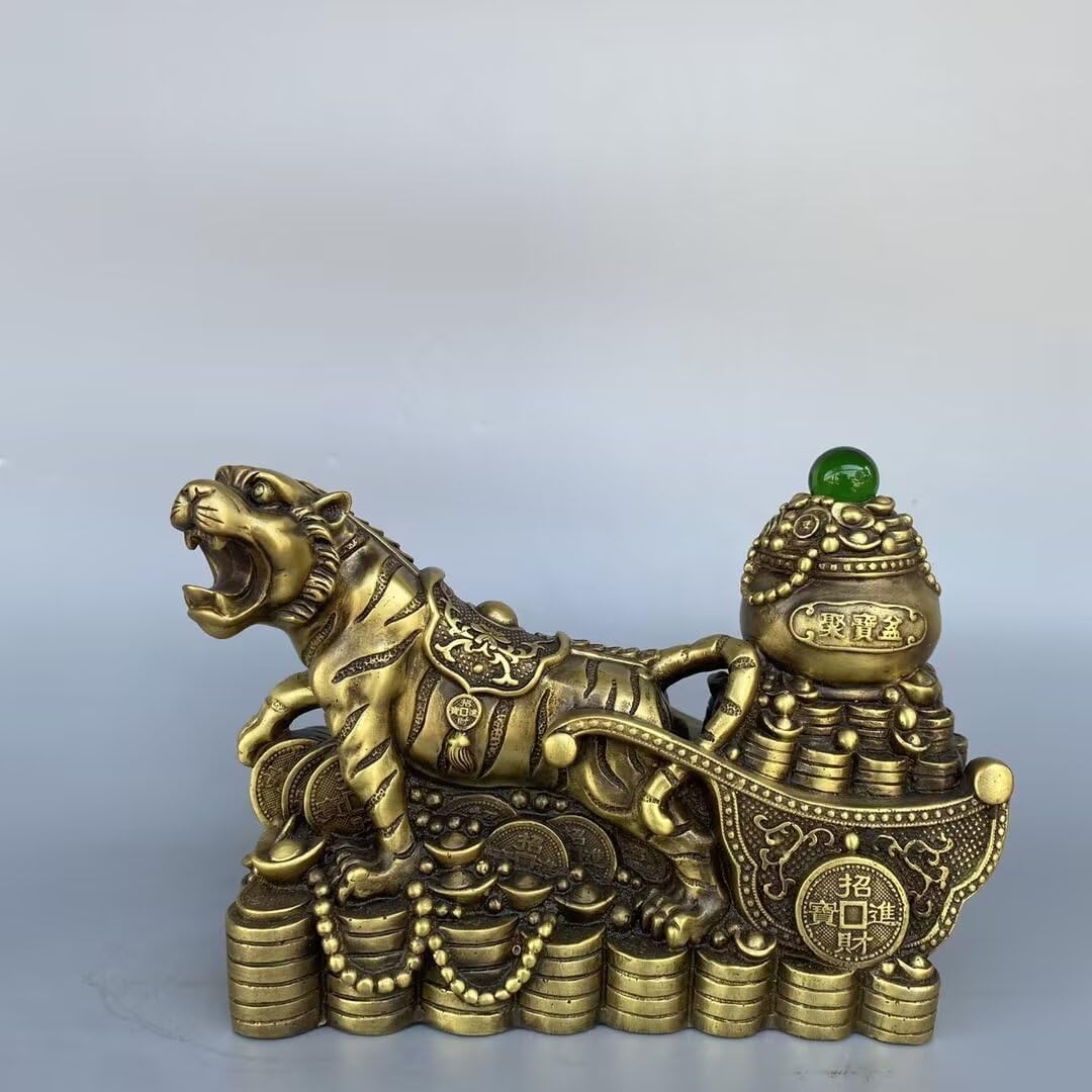 GLETSF Sculpture Crafts Statues Decor All Copper Deer Decoration Hotel Handicraft Statue Living Decoration Office Decoration,
