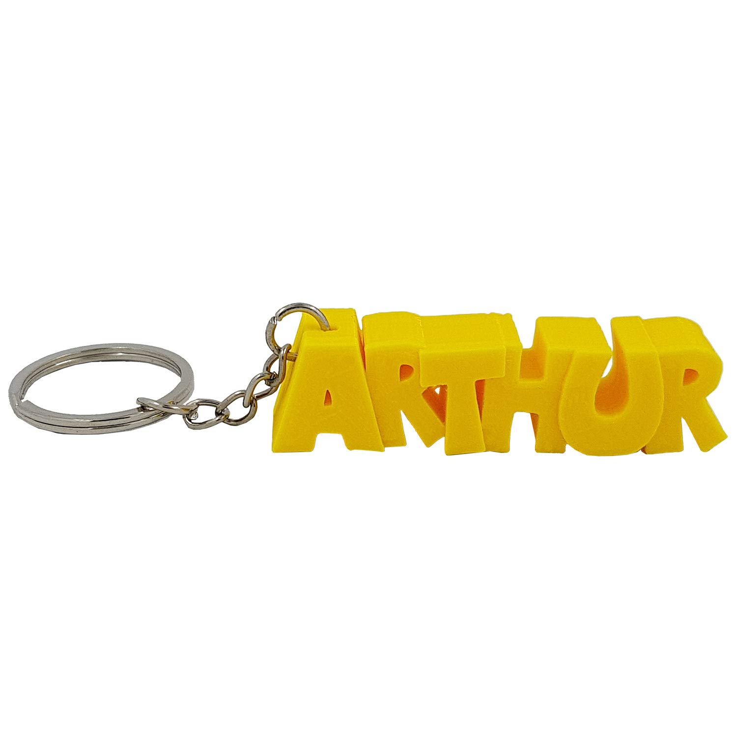Kdo 3D Yellow Personalised 3D Keyring - 3D Name Or Text On Keychain – Gift Idea (Yellow)