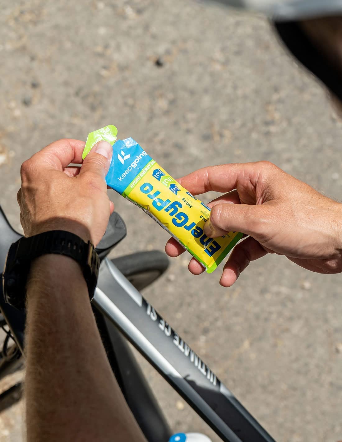 Keepgoing Gel Energético EnergyPro | Geles Energéticos Ciclismo | Geles Energéticos Running | Gel Energético con Cafeína | Energy Gel (Limón, 12 unidades)
