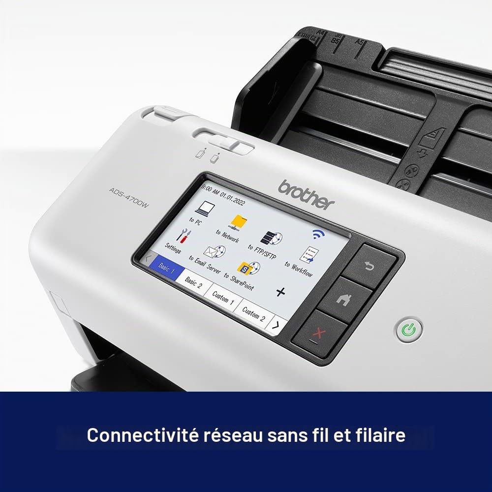 Brother AdS-4700w Scanner Con Adf + Alimentatore Di Fogli 600 X 600 Dpi A4 Nero, Bianco (adS-4700w 2-Sided Scan Up To - 40ppm / 80ipm 80 Sheet Adf 80