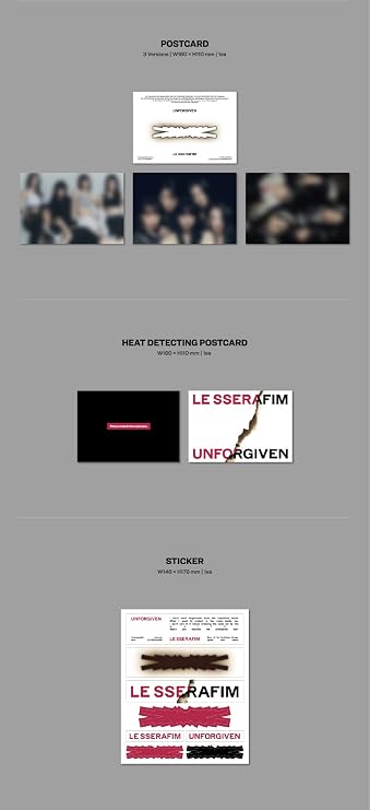 LE SSERAFIM - Unforgiven 1st Studio Album+Store Gift (Bloody Rose ver.)