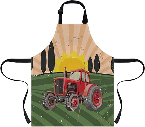 Miniatura 7 de doginthehole Delantal para niños con bolsillo para niños y niñas, delantales de chef ajustables con 2 bolsillos para cocinar, pintar