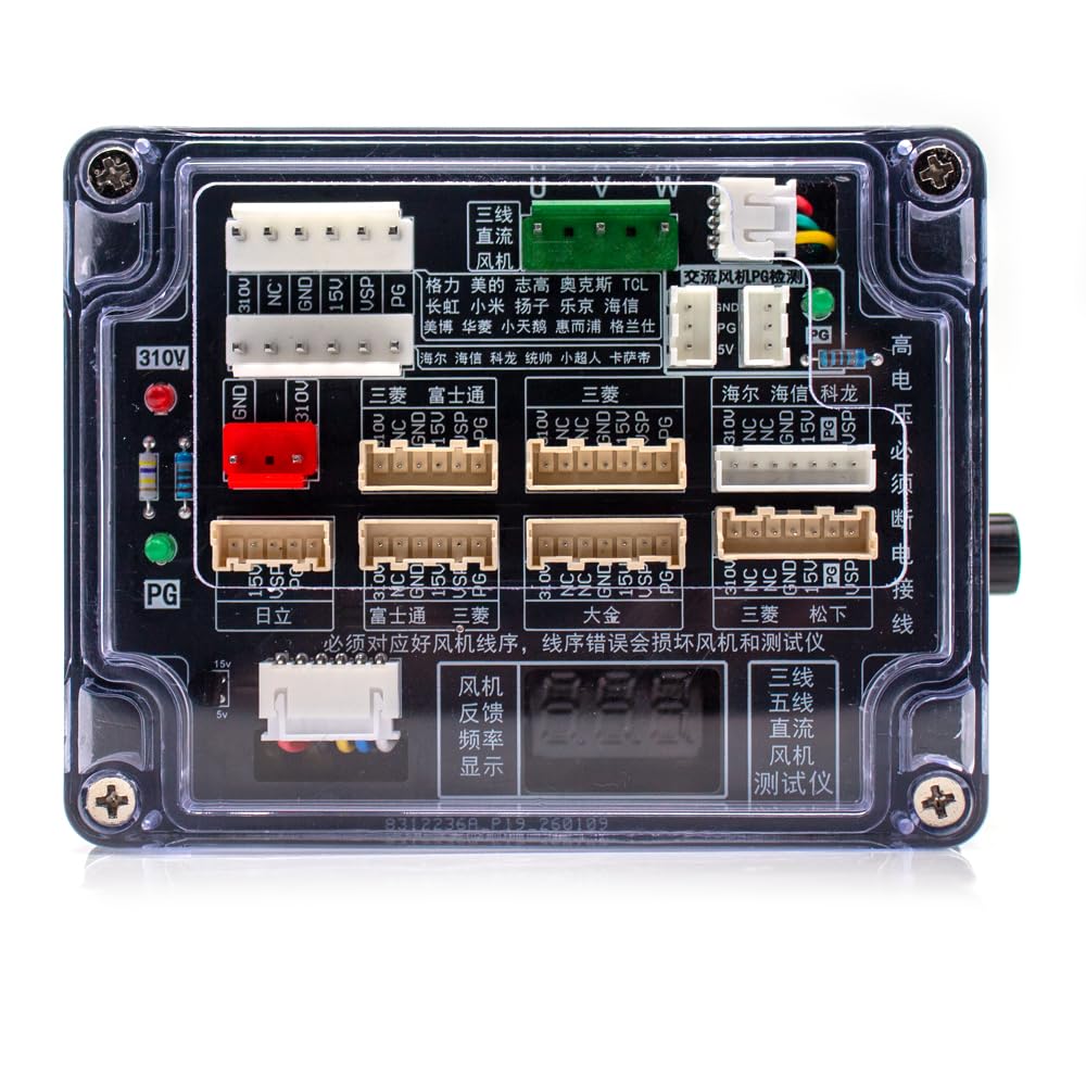 Tester per Motore Ventola CC a 3/5 Fili per Condizionatori d'Aria, Protezione da Cortocircuito, Regolazione della Velocità per Diagnostica Motore HVAC