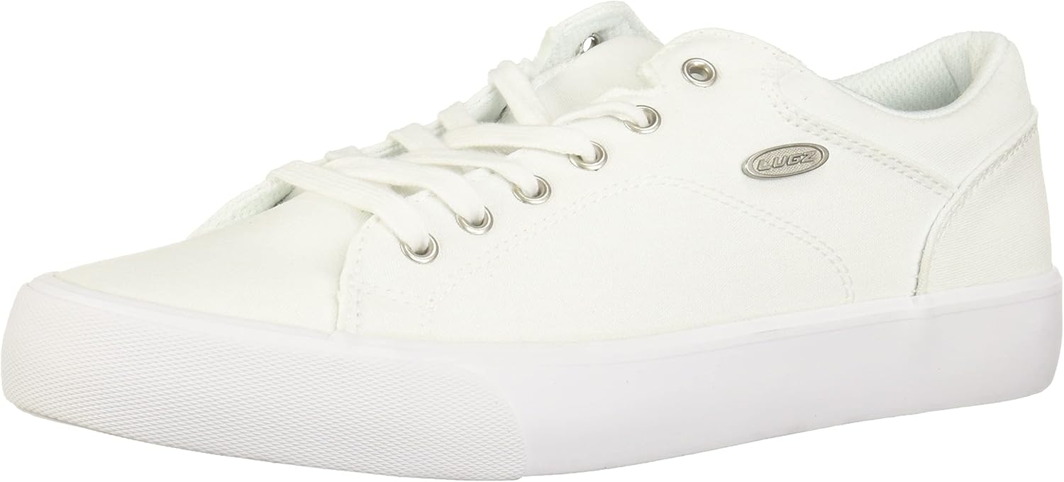 Lugz Women's Ally Classic Canvas Low Top Fashion Sneaker, White,9 M US