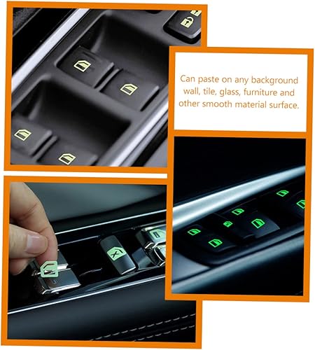 Miniatura 5 de Milisten Calcomanías para botón de automóvil, 4 hojas, calcomanías para ventana de automóvil, calcomanías de ventana de automóvil, calcomanía verde