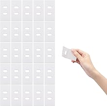 KINBOM 25 Sets (50pcs) Vertical Blind Repair Tabs, Self-Adhesive Pre-Cut Vertical Blinds Retainer Window Vane Saver Repair Kit for Repairing Broken Shutters (Hole Size 1x2 inch)
