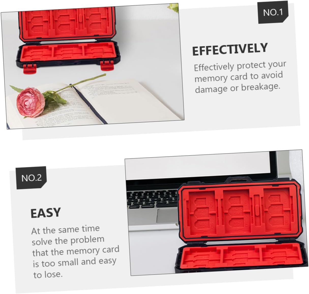 Cf Cards Holder Case ABS Protective Box for Memory Cards