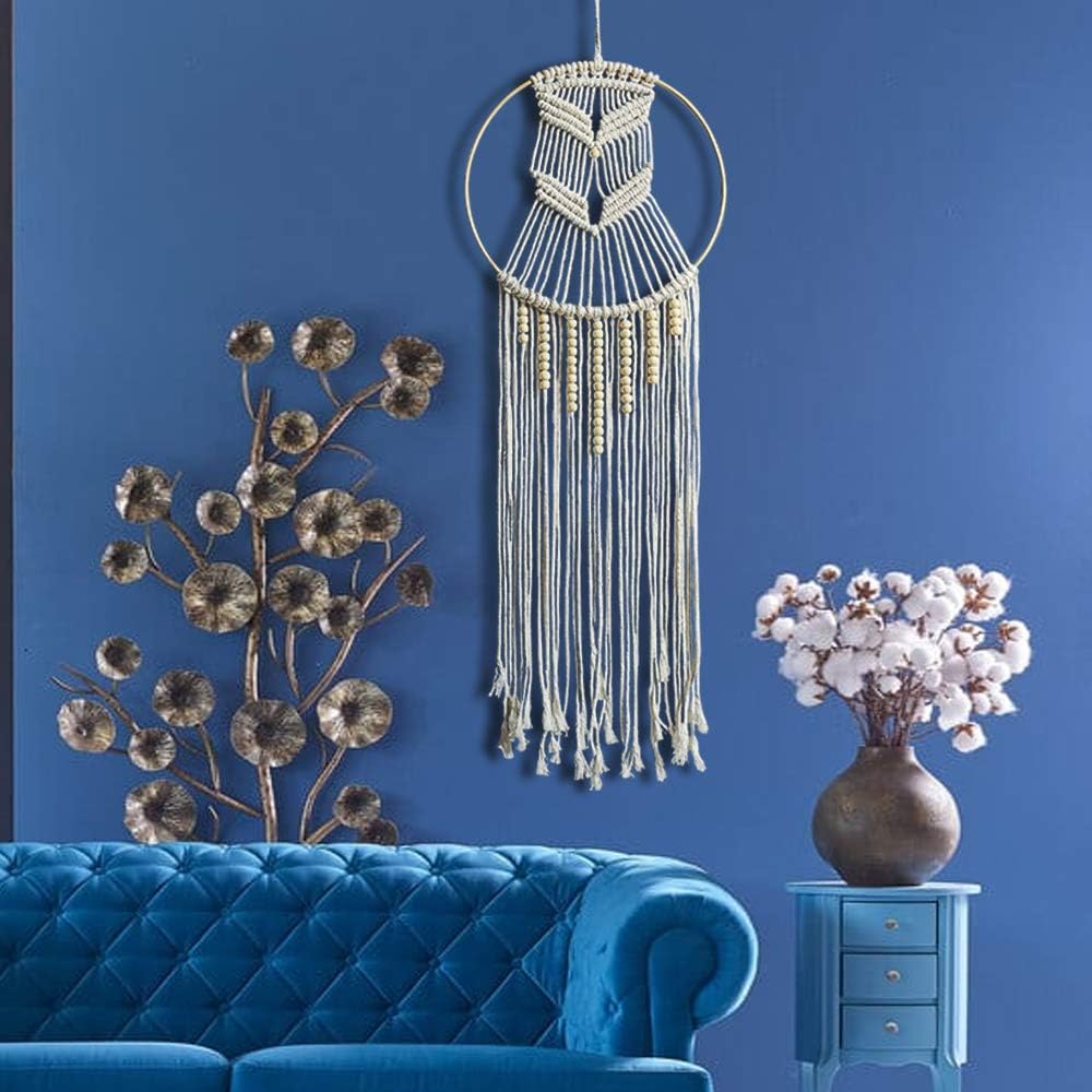 iceagle Dream Catcher Macrame Wall Hanging Large Boho Dream Catchers for Bedroom Handmade Yarn Dream Catcher Big Woven Bohemian Dreamcatchers for Wedding Party Home Decor Ornament Craft Gifts
