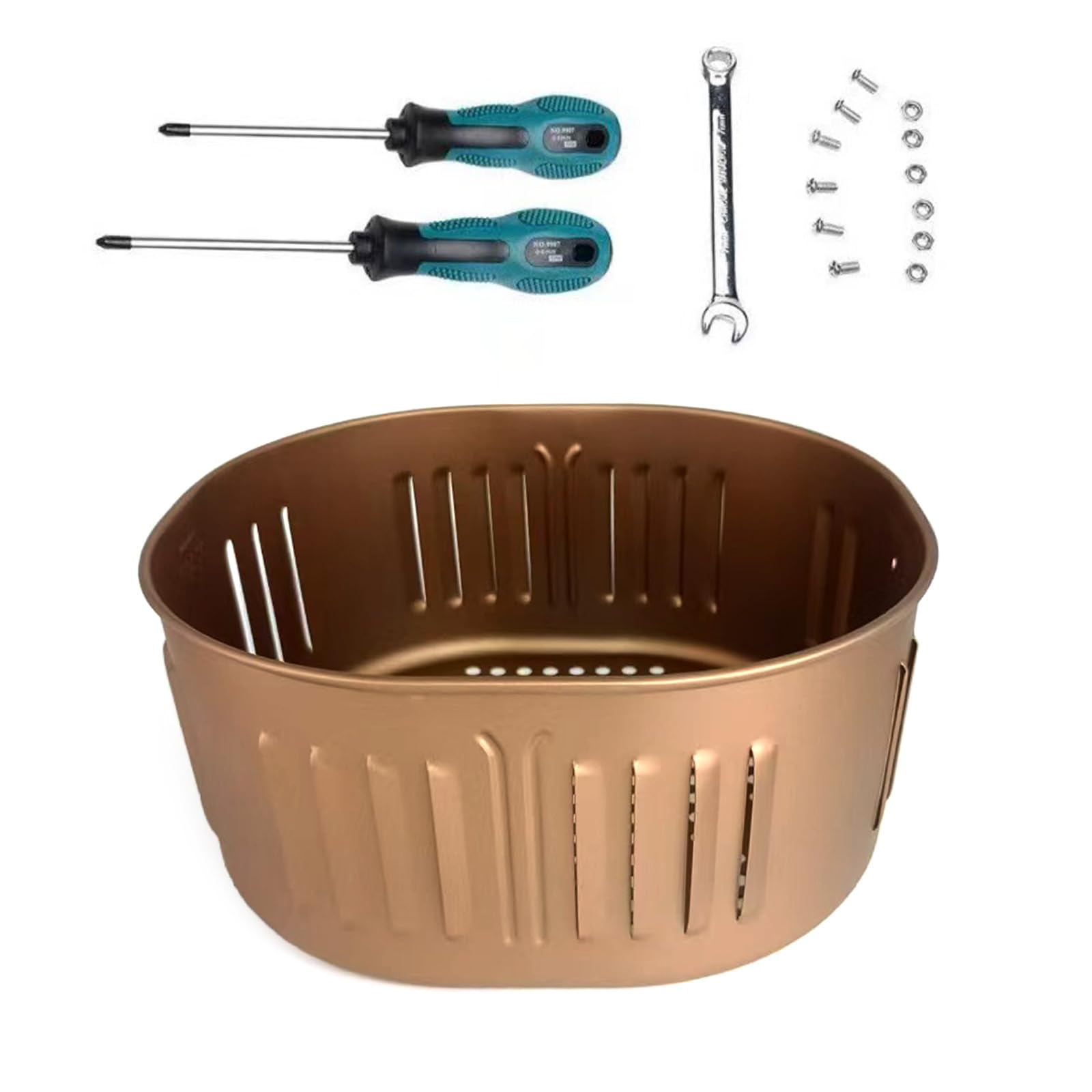 YROHGKPN Air Fryers Liners Air Fryers Stainless Steel Pots Food Grade Baking Basket Accessories Replacement Part Dishwasher Safe Accessory