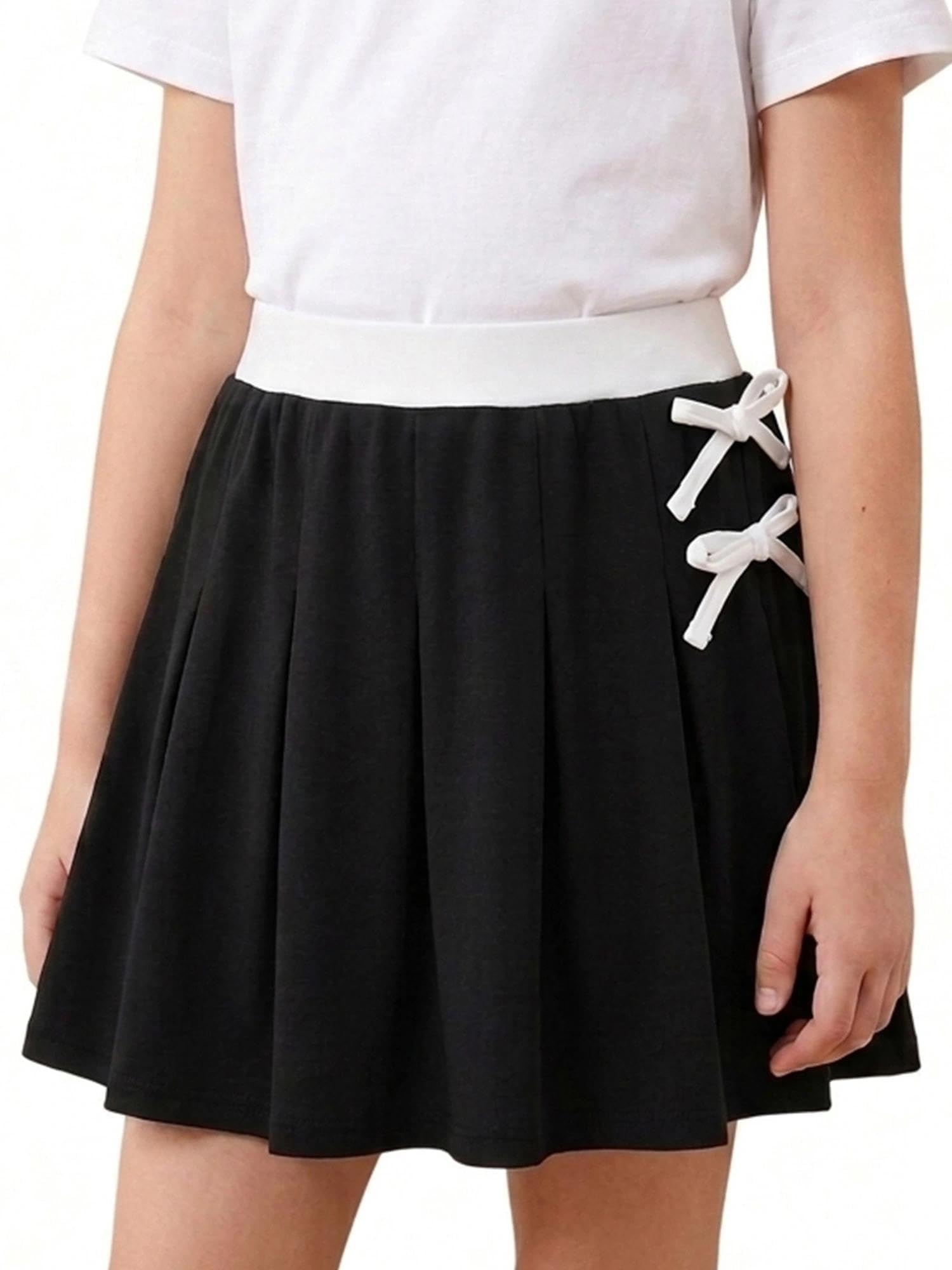 Girls Pleated Skirts Cute Summer Graphic Casual Mini Tennis Skirts