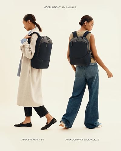 Miniatura 7 de Troubadour Apex - Mochila compacta vegana de primera calidad, material impermeable, funda para laptop, correas cómodas, Verde, Mochilas de viaje