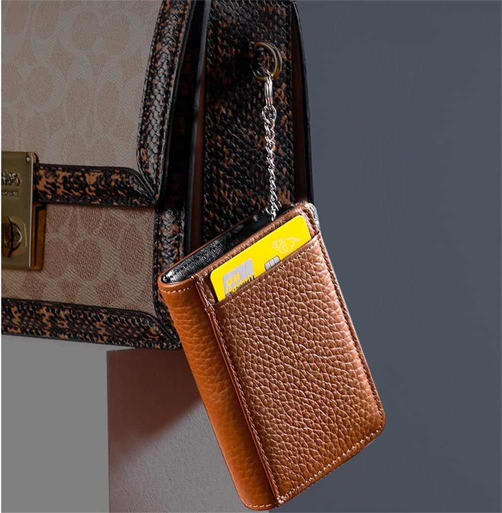 Leather Loose Wallet Men's And Women's Large-capacity Multi-function Key Bag Zipper Coin Purse image 2