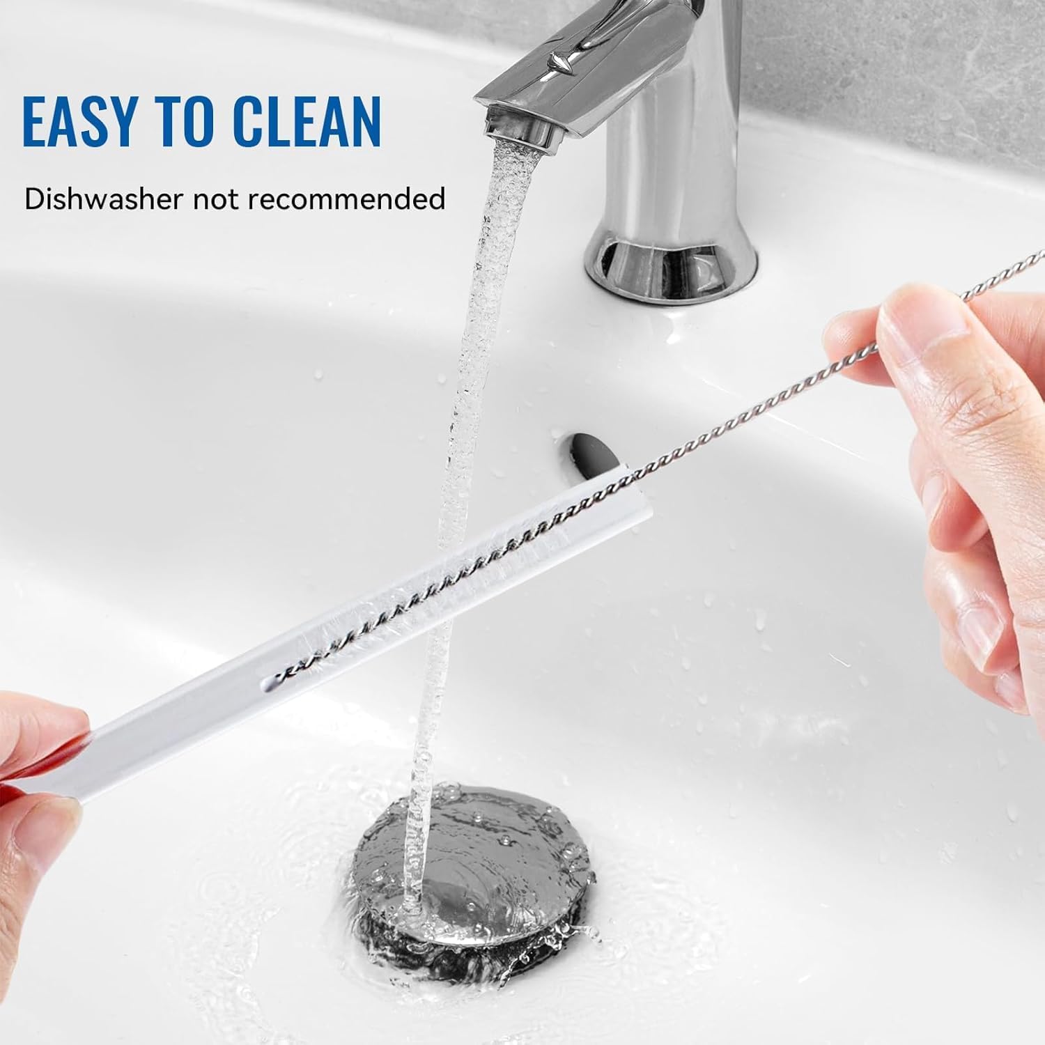 Compatible with Hydrojug Straw Replacement 40 oz,10Pack Replacement Straws Compatible with Hydrojug Traveler 40oz Water Bottle,Clear Transparent Straight Straws,Reusable,with 2 Clean Brushes. - Image 3