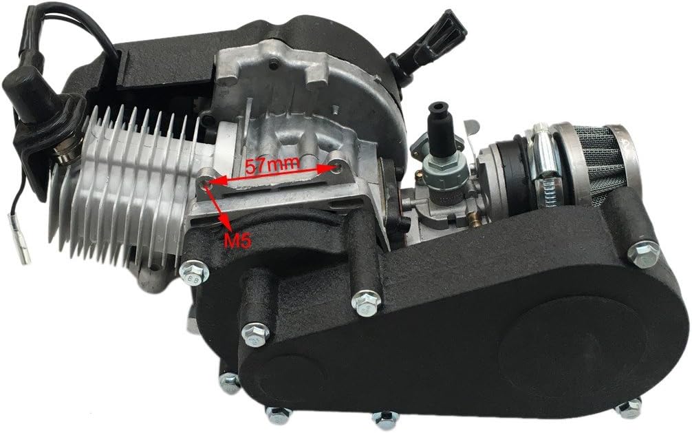 High Performance 50cc 49cc 2 Stroke Pull Start Engine Motor + Gear Box for Mini Moto Dirt Bike Quad Scooter Pocket Bike