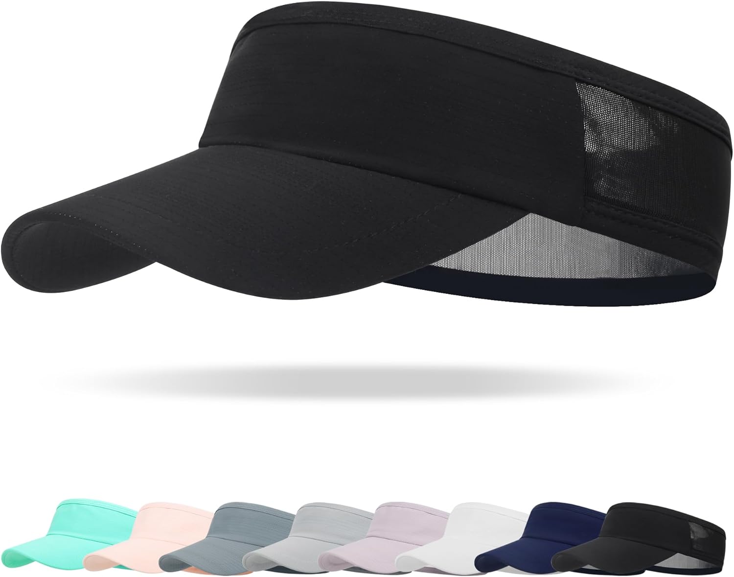 HH HOFNEN Sports Sun Visor Cooling Lightweight Stretchy Packable Running Golf Visor Hat for Men Women