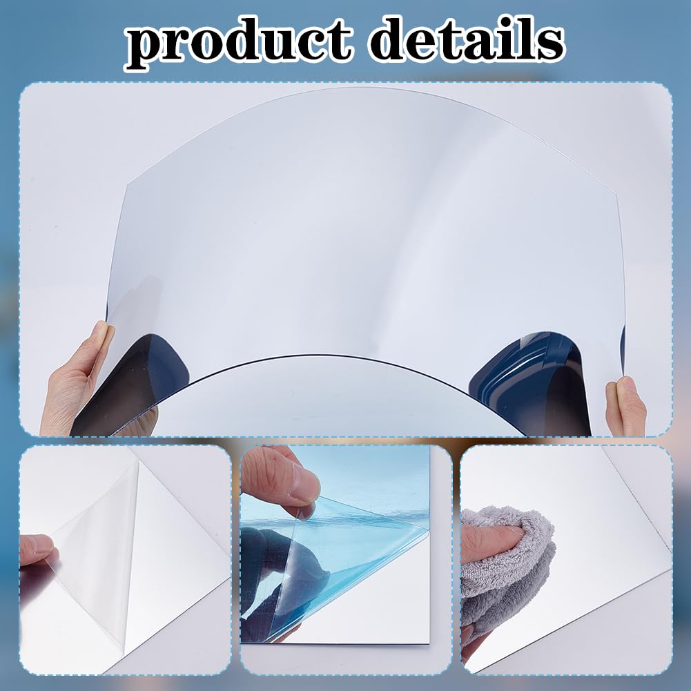 NBEADS 4 pz Specchio Bidirezionale In Vetro, Fogli di Specchio Acrilico Quadrati Da 40x40cm Specchio per Progetti Magici, Decorazione Murale