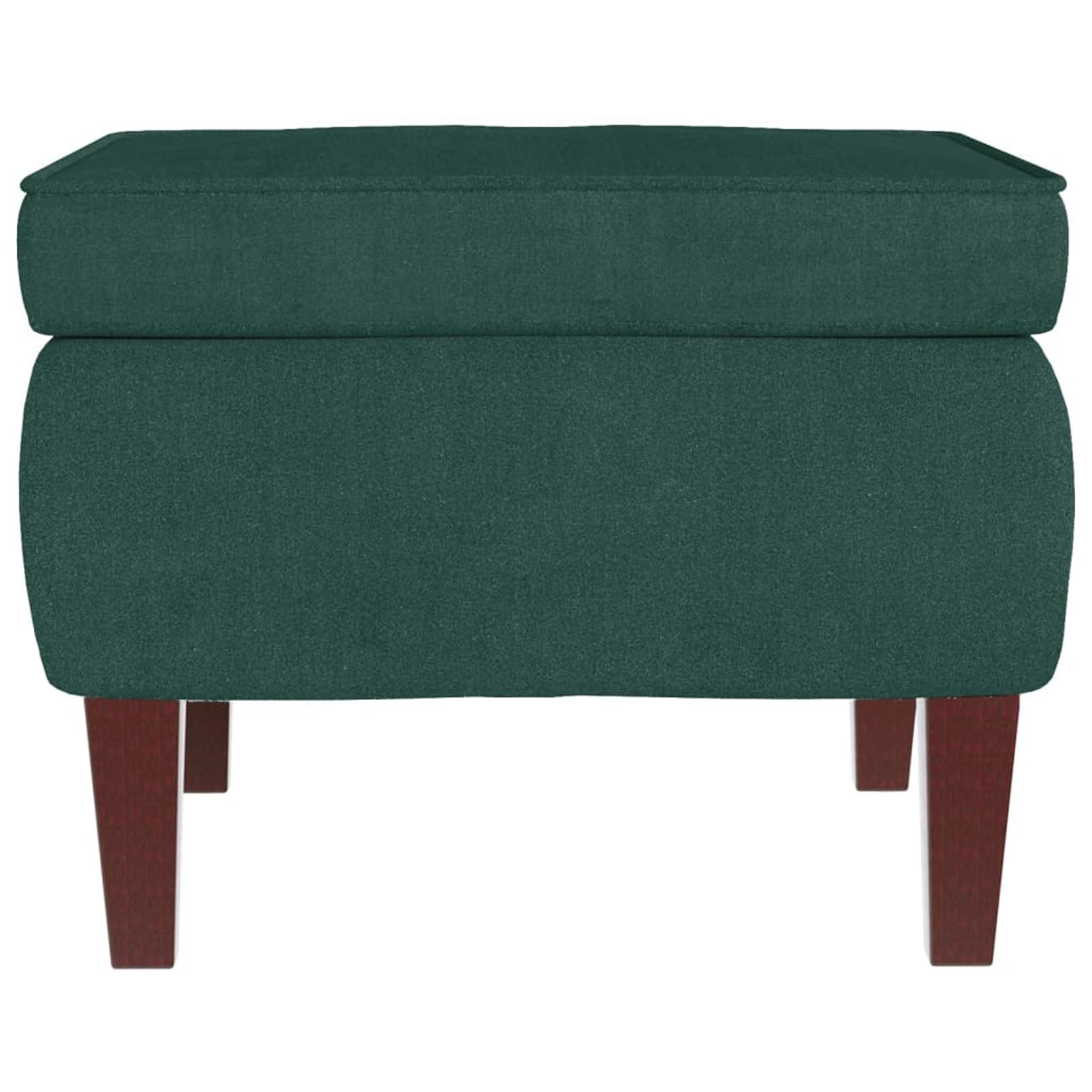 Tidyard Tabouret avec Pieds en Bois Vert foncé Velours, Pouf Repose-Pied Petit Siège Ottoman, Tabouret Bas pour Canapé, Chambre, Salon, Entrée A