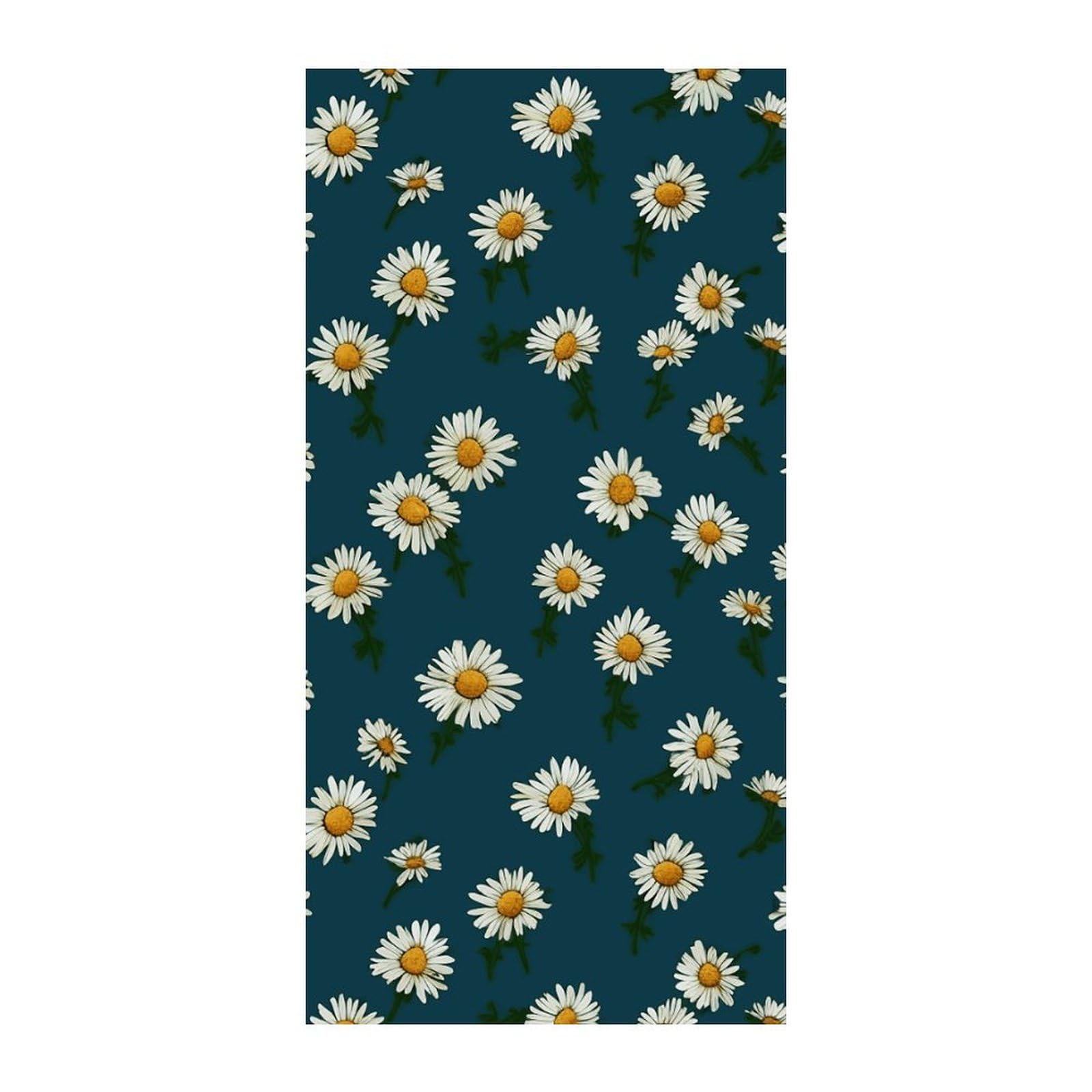 Adfgyerh Style Small Daisy Curtains，Polyester Blackout Extra Wide，Door Curtain， 35.4X 70.9 Inch For Temporary Room Dividers Bedroom Living Room，Room Darkening Curtains ，For Doorway Privacy For Wall Hanging Decorat